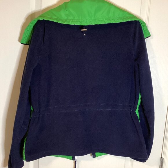 Lauren Ralph Lauren Active Women's Jacket Green Blue Size L High Neck Pockets - Picture 8 of 13
